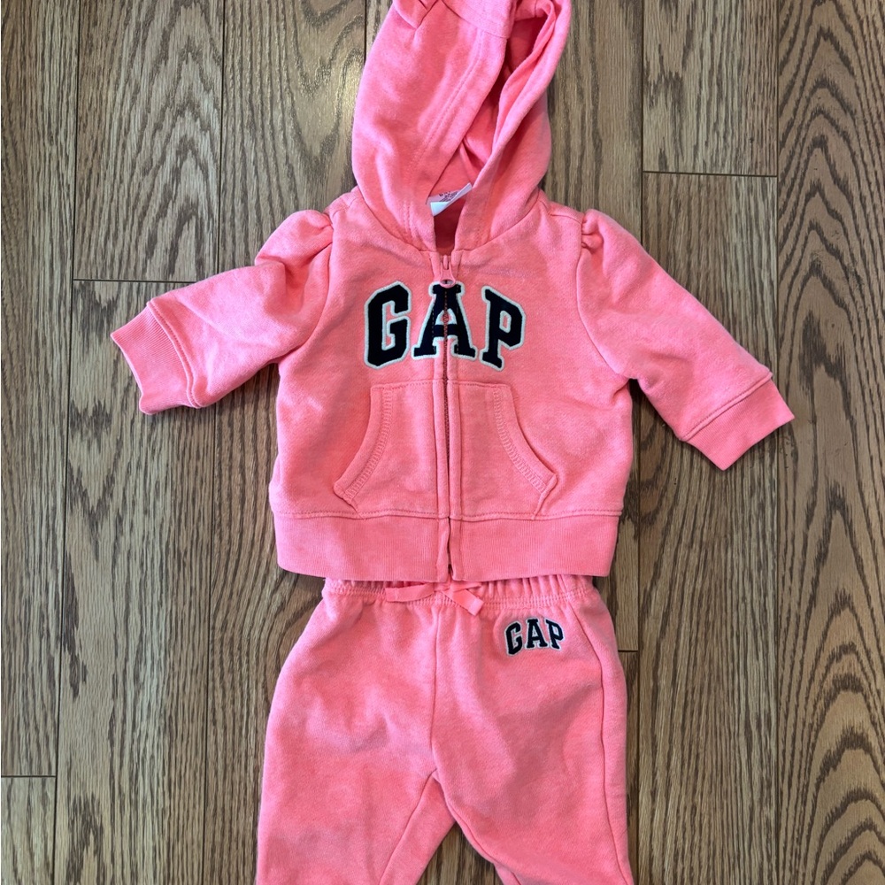 GAP Neon Pink Hoodie and Pants Set